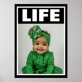 Poster Bébé anti-avortement Magnifique Bébé Fille Noire S