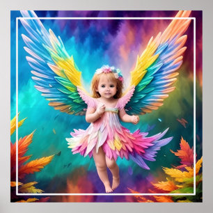 Poster Bébé Bébé Ange ailes Art-38424