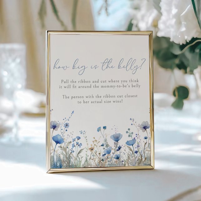 Poster Bébé Bleu En Fleur Fleur sauvage Belly Devinant Je (Créateur téléchargé)