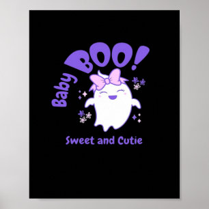 Poster Bébé Boo ! Design Halloween Sweet Et Toddler