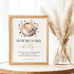 Poster Bébé brasse Baby shower café Signal ventre