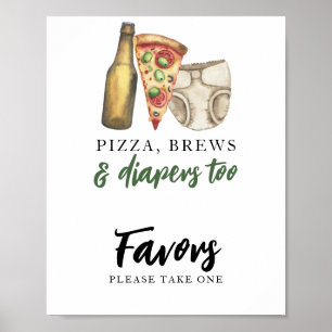 Poster Bébé brasse de la bière Favors