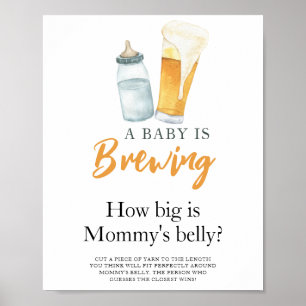 Poster Bébé brasse de la bière. Quelle est la taille du v
