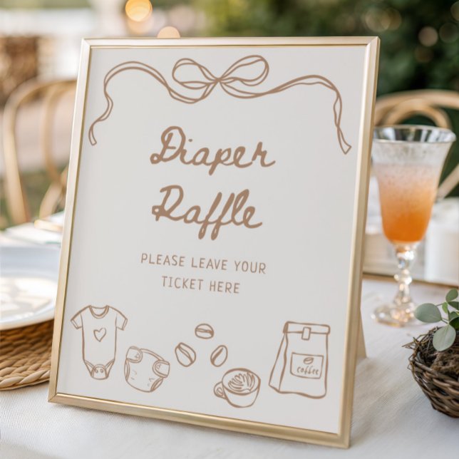 Poster Bébé brasse la main traînée de la couche Raffle (Créateur téléchargé)