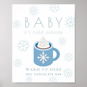 Poster Bébé C'est Bleu Froid Chocolat Barre Signal