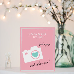 Poster BÉBÉ & CO Sprinkine Douche Photo Booth Party Easel