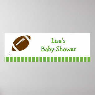 Poster Bébé de football Garçon Bannière personnalisée Sig