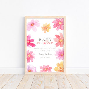 Poster Bébé d'été en fleurs Fleur sauvage floral