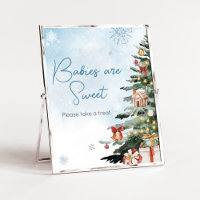Bébé d'hiver bleu Son froid extérieur Bébés sont d