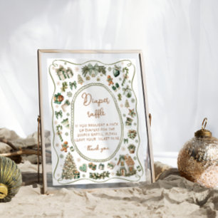 Poster Bébé d'hiver C'est froid à l'extérieur du chapeau 