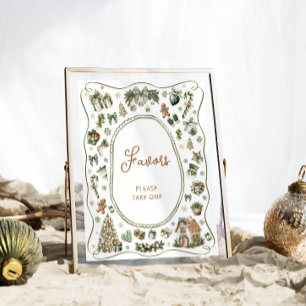 Poster Bébé d'hiver Il fait froid dehors Baby shower Fave