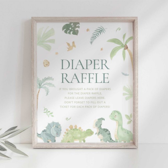 Poster Bébé Dino Baby shower Momosa Bar Sign (Créateur téléchargé)