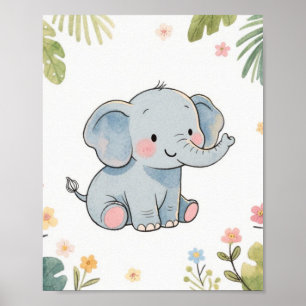 Poster bébé éléphant