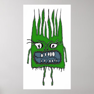 Poster Bébé en colère Vampire drôle dessin effrayant