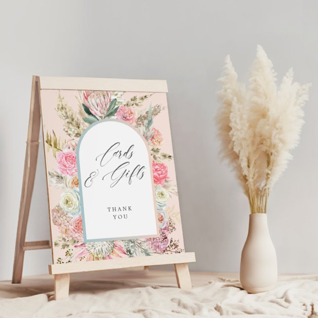 Poster Bébé En Fleur Cartes Baby showers Bohème Symbole C (Créateur téléchargé)
