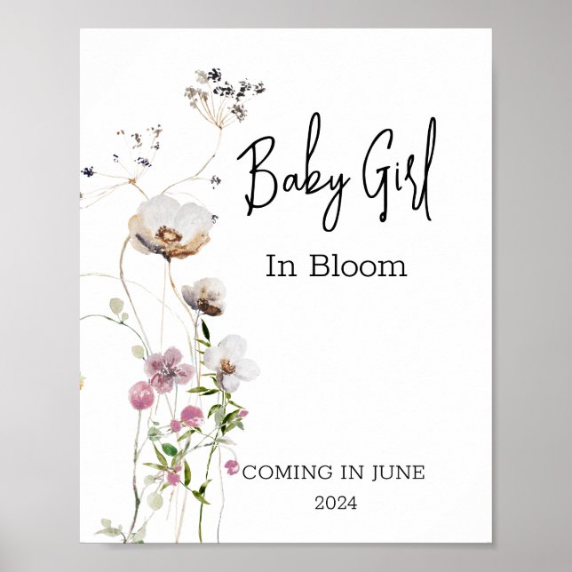 Poster Bébé en Fleur Fleur Fleur Fleur Fleur Fleur Fleur  (Devant)