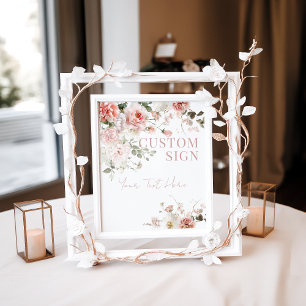 Poster Bébé en Fleur Roses Roses Roses Roses Roses Fille