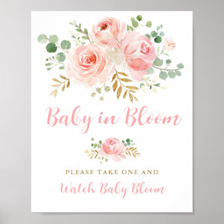 Poster Bébé en fleur Signal, Fleur Favor Signer