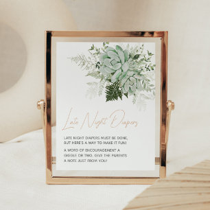 Poster Bébé en fleur Succulent couche de nuit tardive