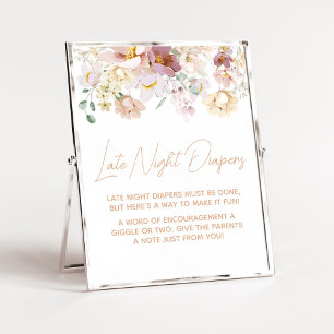 Poster Bébé en floraison Florals couche tard dans la nuit