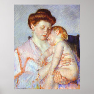 Poster Bébé endormi. c. 1910, Mary Cassatt