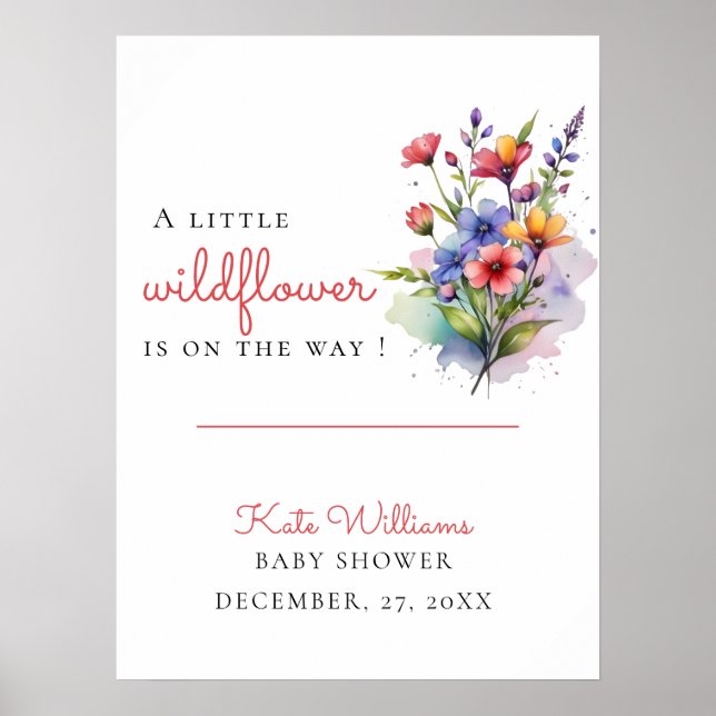 Poster Bébé fleur sauvage en fleurs (Devant)