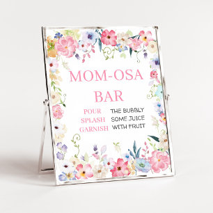Poster Bébé Floral en Fleur Signe de Bar pour Maman Osa p