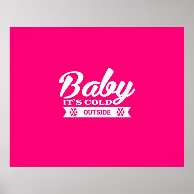 Poster Bébé Il fait froid dehors Comfy après le ski (Devant)