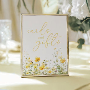 Poster Bébé Jaune En Fleur Fleur sauvage Cartes & Cadeaux