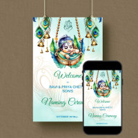 Bébé Krishna Cérémonie de baptême du berceau bienv