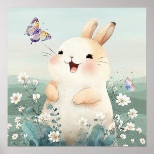 Poster bébé lapin