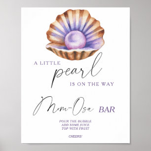 Poster Bébé Little Pearl douche Momosa bar