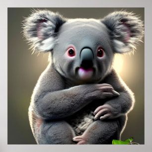 Poster Bébé mignon Koala Ours Baby's Nursery Room