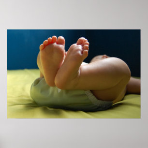 Poster Bébé Pieds Rêves