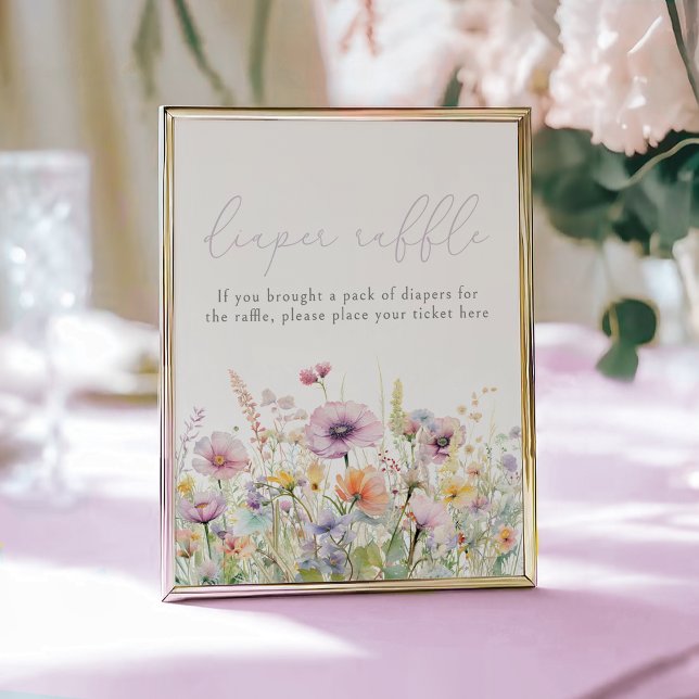 Poster Bébé pourpre En Fleur Fleur sauvage Déchets Raffle (Créateur téléchargé)