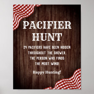 Poster Bébé Q Baby shower barbecue Pacifique Chasse Jeu S