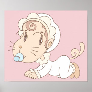 Poster Bébé qui ressemble à un chat.
