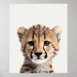 Poster Bébé Safari Animaux de la Jungle Africaine  Guépar