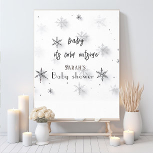 Poster bébé son froid Baby shower extérieur