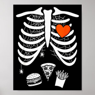 Poster Bébé squelette enceinte Radiographie Cage thoraciq