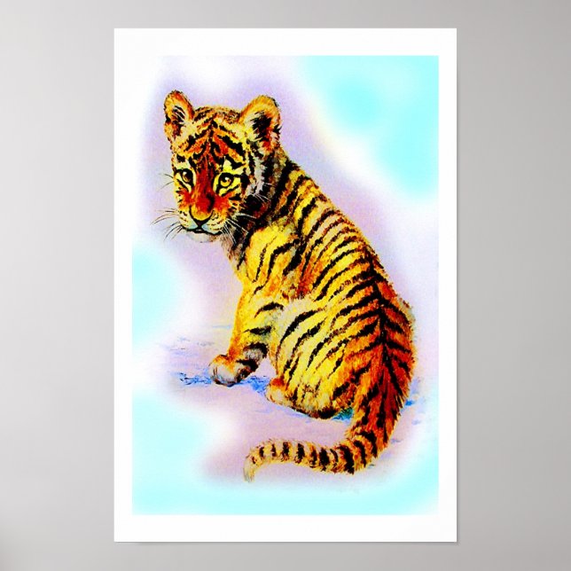 Poster Bébé tigre (Devant)