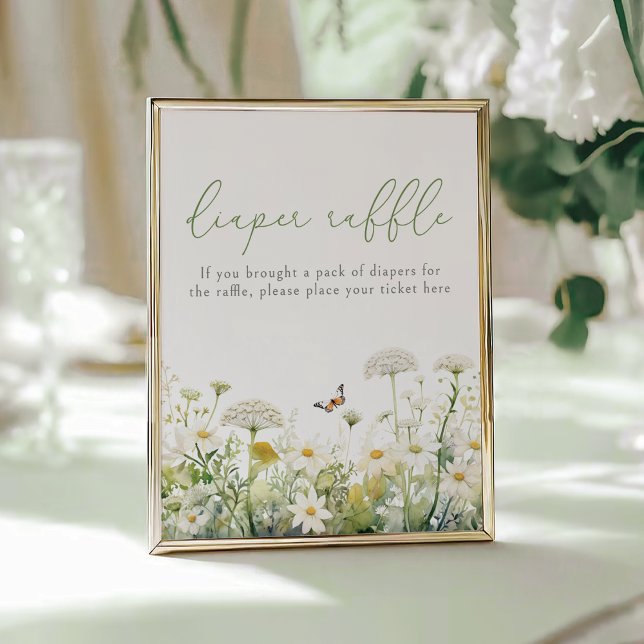 Poster Bébé Vert En Fleur Fleur sauvage Déchets Raffle (Créateur téléchargé)