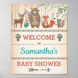 Poster Bébés animaux sauvages de la forêt tribale Un bien