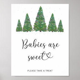 Poster Bébés arbres d'hiver sont sueur