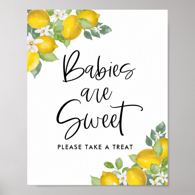 Poster Bébés Citron Sont Des Faveurs Douces Pour Baby Sho (Devant)