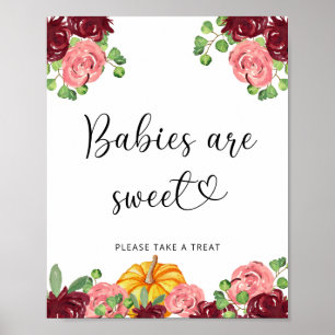 Poster Bébés citrouilles roses et rouges sont des posts s