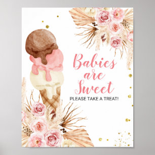 Poster Bébés de glace sont doux, prenez une friandise