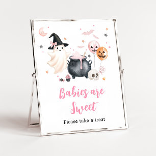 Poster Bébés fantômes roses Little Boo sont un doux signe