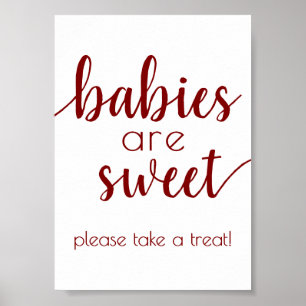 Poster Bébés rouges simples sont doux   Pomme de bonbon d
