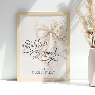 Poster Bébés sont doux Prenez un nœud floral de traitemen